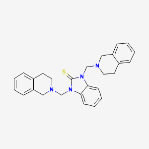 1,3-bis(3,4-dihydroisoquinolin-2(1H)-ylmethyl)-1,3-dihydro-2H-benzimidazole-2-thione