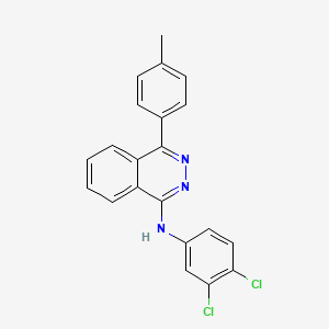 molecular formula C21H15Cl2N3 B11656772 N-(3,4-dichlorophenyl)-4-(4-methylphenyl)phthalazin-1-amine 