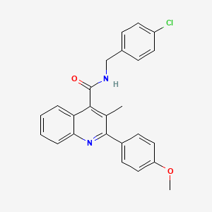 N-[(4-chlorophenyl)methyl]-2-(4-methoxyphenyl)-3-methylquinoline-4-carboxamide