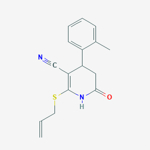 2-Allylsulfanyl-6-oxo-4-o-tolyl-1,4,5,6-tetrahydro-pyridine-3-carbonitrile