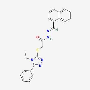 2-((4-Ethyl-5-phenyl-4H-1,2,4-triazol-3-yl)thio)-N'-(naphthalen-1-ylmethylene)acetohydrazide