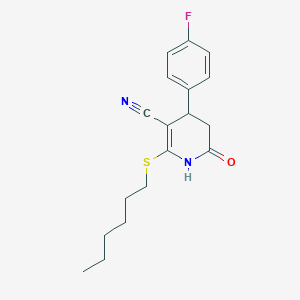 4-(4-Fluorophenyl)-2-(hexylsulfanyl)-6-oxo-1,4,5,6-tetrahydropyridine-3-carbonitrile