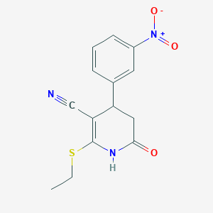 2-(Ethylsulfanyl)-4-(3-nitrophenyl)-6-oxo-1,4,5,6-tetrahydropyridine-3-carbonitrile