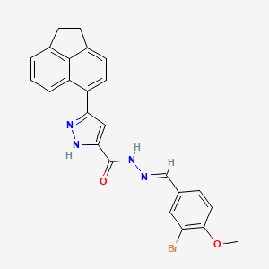 N'-[(E)-(3-Bromo-4-methoxyphenyl)methylidene]-3-(1,2-dihydro-5-acenaphthylenyl)-1H-pyrazole-5-carbohydrazide