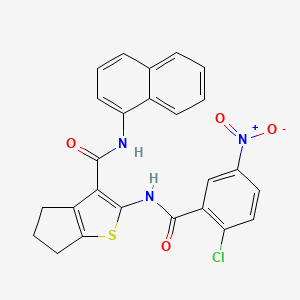 2-{[(2-chloro-5-nitrophenyl)carbonyl]amino}-N-(naphthalen-1-yl)-5,6-dihydro-4H-cyclopenta[b]thiophene-3-carboxamide