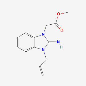 methyl [2-imino-3-(prop-2-en-1-yl)-2,3-dihydro-1H-benzimidazol-1-yl]acetate