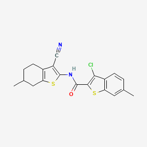 3-Chloro-N-(3-cyano-6-methyl-4,5,6,7-tetrahydrobenzo[b]thiophen-2-yl)-6-methylbenzo[b]thiophene-2-carboxamide