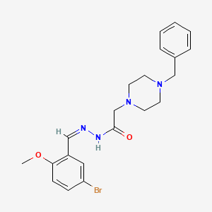 2-(4-Benzylpiperazin-1-YL)-N'-[(Z)-(5-bromo-2-methoxyphenyl)methylidene]acetohydrazide