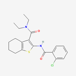 2-{[(2-chlorophenyl)carbonyl]amino}-N,N-diethyl-4,5,6,7-tetrahydro-1-benzothiophene-3-carboxamide