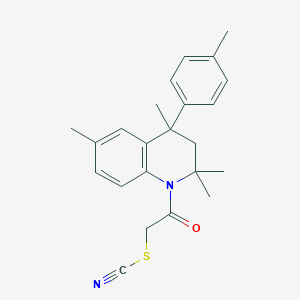 2-oxo-2-[2,2,4,6-tetramethyl-4-(4-methylphenyl)-3,4-dihydroquinolin-1(2H)-yl]ethyl thiocyanate