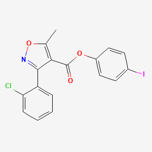 4-Iodophenyl 3-(2-chlorophenyl)-5-methyl-1,2-oxazole-4-carboxylate