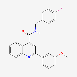 N-[(4-fluorophenyl)methyl]-2-(3-methoxyphenyl)quinoline-4-carboxamide