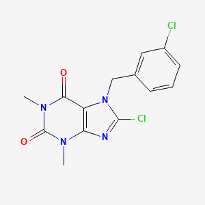 8-Chloro-7-(3-chlorobenzyl)-1,3-dimethyl-3,7-dihydro-1H-purine-2,6-dione