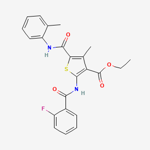 Ethyl 2-{[(2-fluorophenyl)carbonyl]amino}-4-methyl-5-[(2-methylphenyl)carbamoyl]thiophene-3-carboxylate