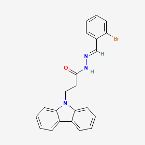 N'-[(E)-(2-bromophenyl)methylidene]-3-(9H-carbazol-9-yl)propanehydrazide