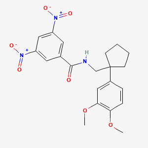 N-{[1-(3,4-dimethoxyphenyl)cyclopentyl]methyl}-3,5-dinitrobenzamide