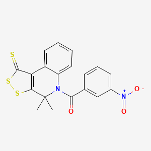 (4,4-dimethyl-1-thioxo-1,4-dihydro-5H-[1,2]dithiolo[3,4-c]quinolin-5-yl)(3-nitrophenyl)methanone