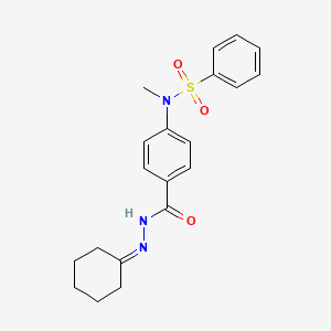 N-{4-[(2-cyclohexylidenehydrazinyl)carbonyl]phenyl}-N-methylbenzenesulfonamide