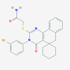 2-[3-(3-Bromophenyl)-4-oxo-4,6-dihydro-3H-spiro[benzo[H]quinazoline-5,1'-cyclohexan]-2-ylsulfanyl]acetamide