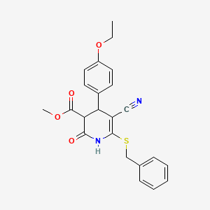 Methyl 6-(benzylsulfanyl)-5-cyano-4-(4-ethoxyphenyl)-2-oxo-1,2,3,4-tetrahydropyridine-3-carboxylate