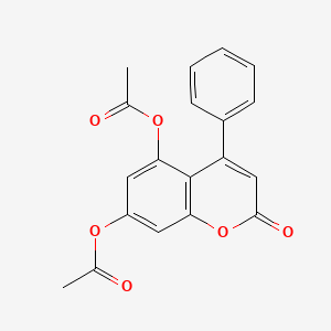 molecular formula C19H14O6 B11657194 4-(Phenyl)-5,7-diacetoxycoumarin 