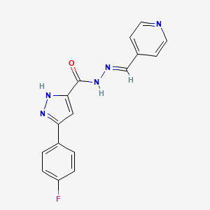 3-(4-Fluorophenyl)-N'-(4-pyridinylmethylene)-1H-pyrazole-5-carbohydrazide