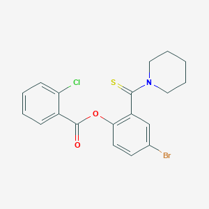 4-Bromo-2-(piperidin-1-ylcarbonothioyl)phenyl 2-chlorobenzoate