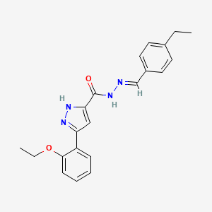 3-(2-ethoxyphenyl)-N'-[(E)-(4-ethylphenyl)methylidene]-1H-pyrazole-5-carbohydrazide