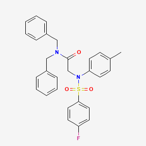 N,N-Dibenzyl-2-[N-(4-methylphenyl)4-fluorobenzenesulfonamido]acetamide