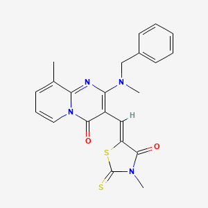 2-[benzyl(methyl)amino]-9-methyl-3-[(Z)-(3-methyl-4-oxo-2-thioxo-1,3-thiazolidin-5-ylidene)methyl]-4H-pyrido[1,2-a]pyrimidin-4-one