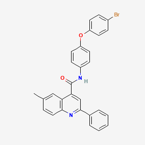 N-[4-(4-bromophenoxy)phenyl]-6-methyl-2-phenylquinoline-4-carboxamide