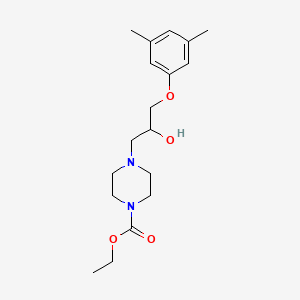 Ethyl 4-[3-(3,5-dimethylphenoxy)-2-hydroxypropyl]piperazine-1-carboxylate