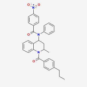 N-{2-methyl-1-[(4-propylphenyl)carbonyl]-1,2,3,4-tetrahydroquinolin-4-yl}-4-nitro-N-phenylbenzamide