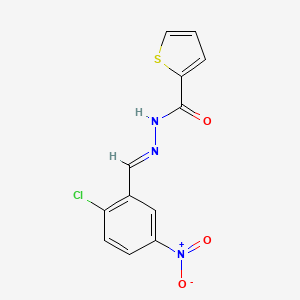 molecular formula C12H8ClN3O3S B11657299 N'-(2-chloro-5-nitrobenzylidene)-2-thiophenecarbohydrazide 