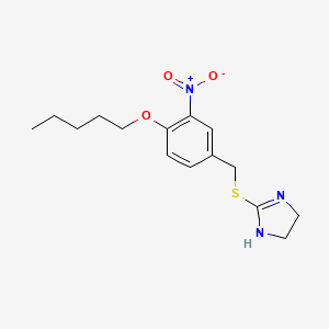 2-(3-Nitro-4-pentyloxy-benzylsulfanyl)-4,5-dihydro-1H-imidazole