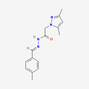 2-(3,5-dimethyl-1H-pyrazol-1-yl)-N'-[(E)-(4-methylphenyl)methylidene]acetohydrazide