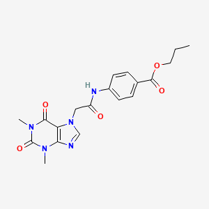 propyl 4-{[(1,3-dimethyl-2,6-dioxo-1,2,3,6-tetrahydro-7H-purin-7-yl)acetyl]amino}benzoate