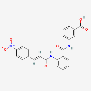 3-{2-[(2E)-3-(4-Nitrophenyl)prop-2-enamido]benzamido}benzoic acid