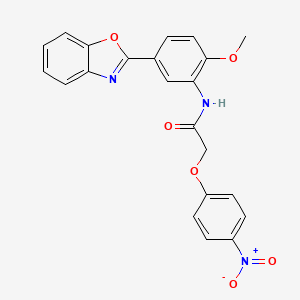 N-[5-(1,3-benzoxazol-2-yl)-2-methoxyphenyl]-2-(4-nitrophenoxy)acetamide