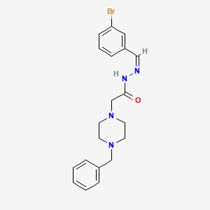 2-(4-Benzylpiperazin-1-YL)-N'-[(Z)-(3-bromophenyl)methylidene]acetohydrazide