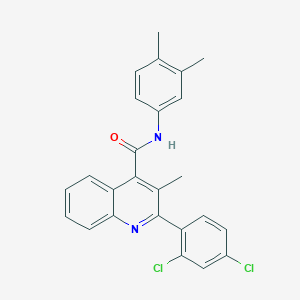 2-(2,4-dichlorophenyl)-N-(3,4-dimethylphenyl)-3-methylquinoline-4-carboxamide