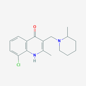 8-Chloro-2-methyl-3-[(2-methylpiperidin-1-yl)methyl]quinolin-4-ol