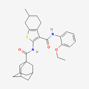 N-(2-ethoxyphenyl)-6-methyl-2-[(tricyclo[3.3.1.1~3,7~]dec-1-ylcarbonyl)amino]-4,5,6,7-tetrahydro-1-benzothiophene-3-carboxamide