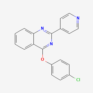 4-(4-Chlorophenoxy)-2-(pyridin-4-yl)quinazoline