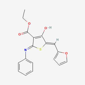 ethyl (5Z)-5-(furan-2-ylmethylidene)-4-oxo-2-(phenylamino)-4,5-dihydrothiophene-3-carboxylate