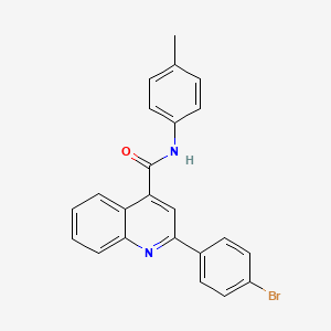 molecular formula C23H17BrN2O B11657479 2-(4-bromophenyl)-N-(4-methylphenyl)quinoline-4-carboxamide 