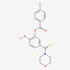 2-Methoxy-5-(morpholin-4-ylcarbonothioyl)phenyl 4-chlorobenzoate