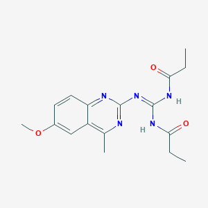 Guanidine, 3-(6-methoxy-4-methyl-2-quinazolinyl)-2,3-bispropanoyl-