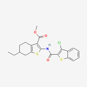 Methyl 2-{[(3-chloro-1-benzothiophen-2-yl)carbonyl]amino}-6-ethyl-4,5,6,7-tetrahydro-1-benzothiophene-3-carboxylate