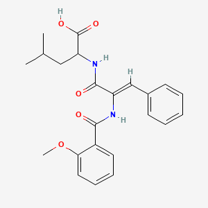 N-[(2Z)-2-{[(2-methoxyphenyl)carbonyl]amino}-3-phenylprop-2-enoyl]leucine